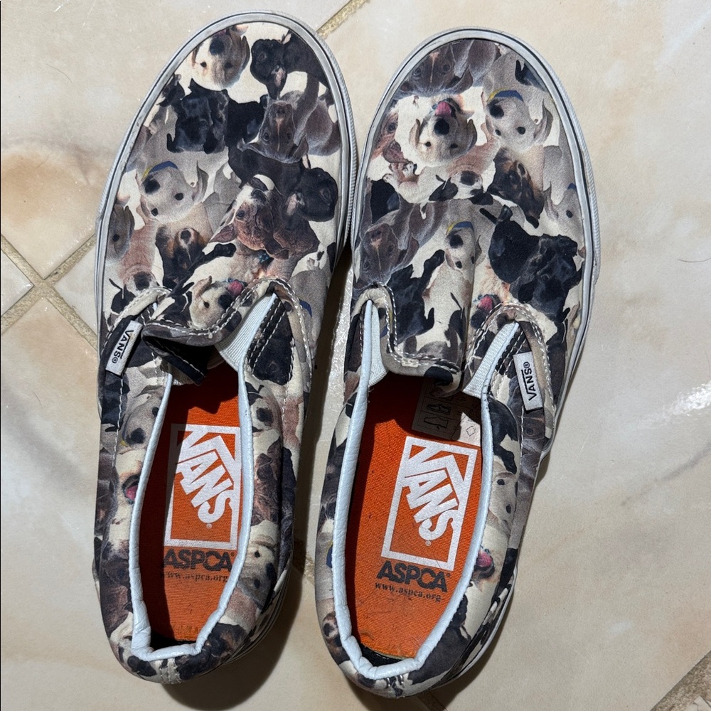 Vans Women’s Slip-On Sneakers - Dog Pattern